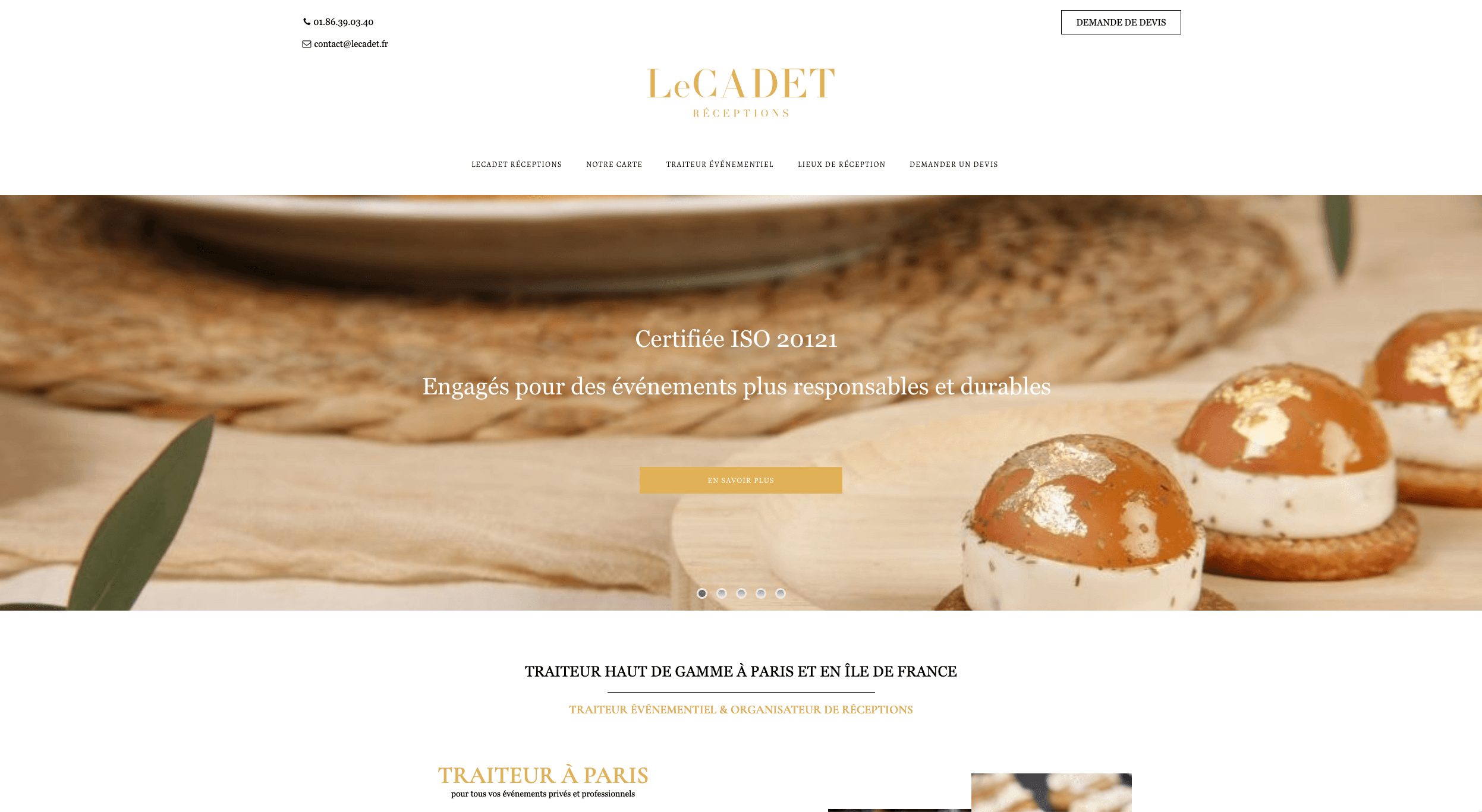 Le Cadet Réceptions - Prestation SEO, GEO et Facebook Ads par KODY