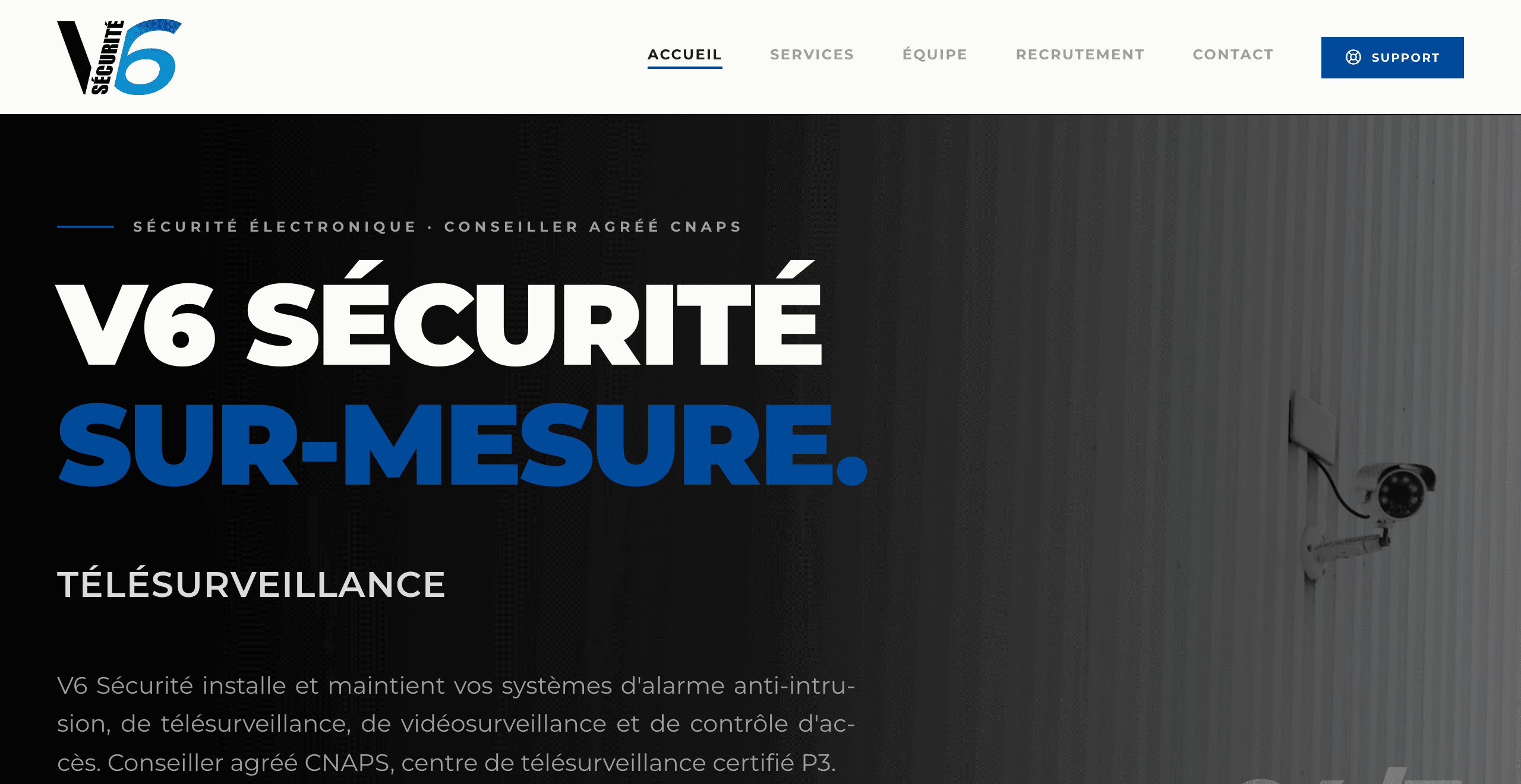 V6 Sécurité - Site de sûreté électronique à Limonest développé par KODY Lyon
