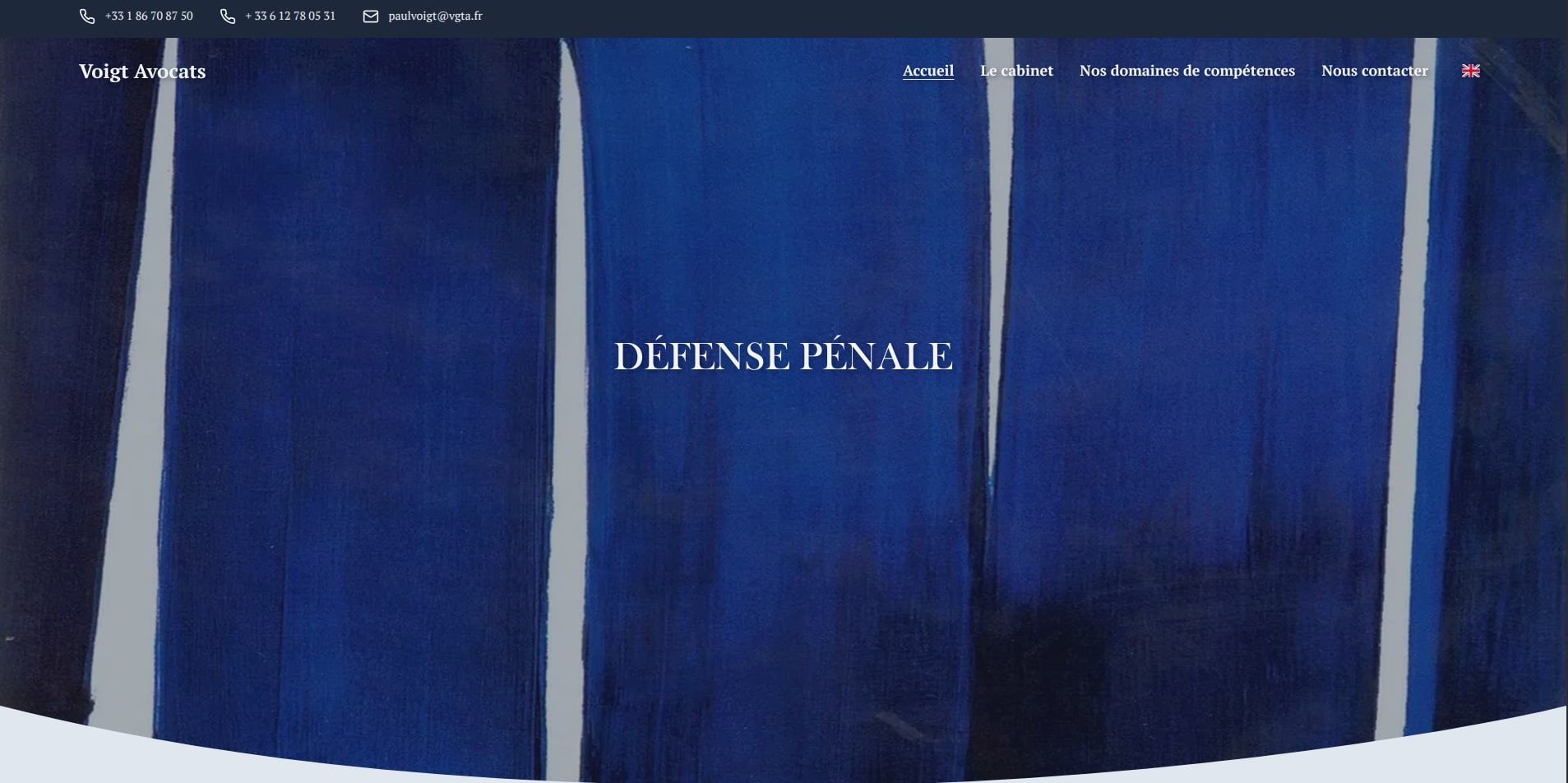 Site web avocat Paul Voigt - Création site vitrine par KODY agence web Lyon